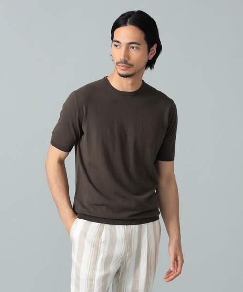 Tシャツ・カットソー Roberto Collina SS25 Knitted T-shirt (RB10021 RB1001) Roberto Collina Classic Crew Neck T-shirt With Ribbed