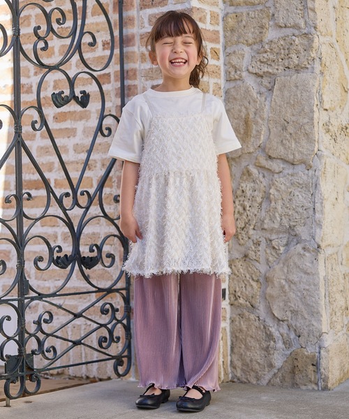 Piet（ピエット）の「プリーツ リラックス パンツ（その他パンツ・キッズ・オフホワイト/ピンク/ブラウン/ブラック/レオパード/グレー・110/120/100/130）」の9枚目の写真