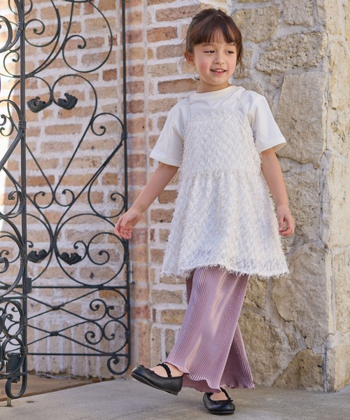 Piet（ピエット）の「プリーツ リラックス パンツ（その他パンツ・キッズ・オフホワイト/ピンク/ブラウン/ブラック/レオパード/グレー・110/120/100/130）」の8枚目の写真