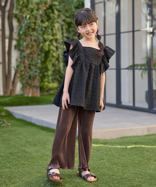 Piet（ピエット）の「プリーツ リラックス パンツ（その他パンツ・キッズ・オフホワイト/ピンク/ブラウン/ブラック/レオパード/グレー・110/120/100/130）」の21枚目の写真