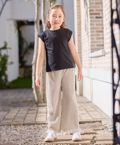 Piet（ピエット）の「プリーツ リラックス パンツ（その他パンツ・キッズ・オフホワイト/ピンク/ブラウン/ブラック/レオパード/グレー・110/120/100/130）」の12枚目の写真