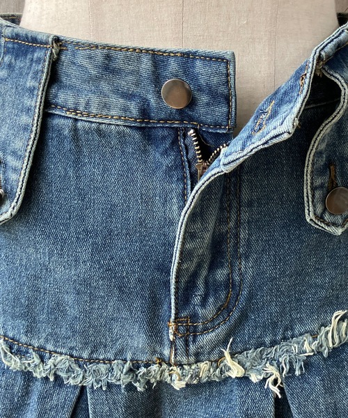 meJane（ミージェーン）の「タックプリーツ デニムミニスカート（デニムスカート・レディース・ブルー・S/M）」の13枚目の写真