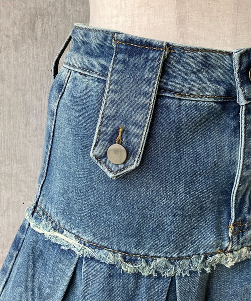 meJane（ミージェーン）の「タックプリーツ デニムミニスカート（デニムスカート・レディース・ブルー・S/M）」の14枚目の写真