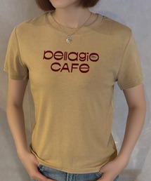 プレート付きロゴプリントTシャツ