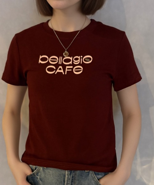 Girly Doll(ガーリードール)の「プレート付きロゴプリントTシャツ(Tシャツ/カットソー・レディース・ベージュ/ブラック/ネイビー/ボルドー/カーキ・F)」の5枚目の写真