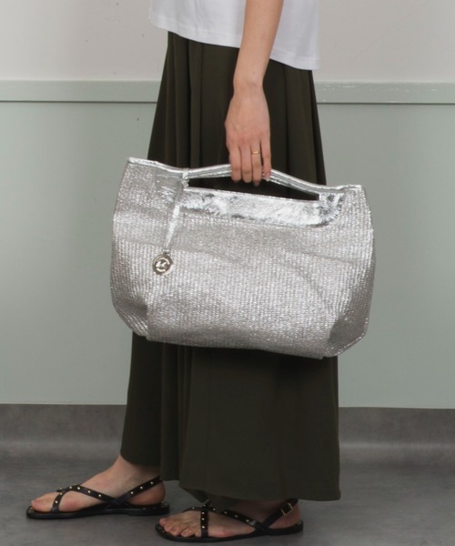 marco masi(マルコマージ)の「【MARCO MASI/マルコ・マージ】かごバッグ ショルダーバッグ(かごバッグ・レディース・シルバー/ベージュ×ブラック・FREE)」の10枚目の写真
