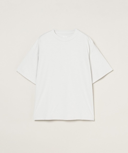 three dots（スリードッツ）の「パウダリーコットン ルーズTシャツ【吸水速乾・UVカット】（Tシャツ/カットソー・レディース・ブラック/ホワイト/ダークネイビー/ライトグレー・SMALL/X-SMALL）」の3枚目の写真