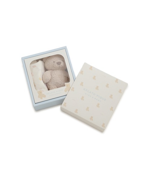 gelato pique(ジェラートピケ)の「【ラッピング済み】【BABY】ベアぬいぐるみ&スタイ2点セット ギフトBOX(ベビーギフト・キッズ・ブルー/ピンク/ベージュ・FREE)」の17枚目の写真