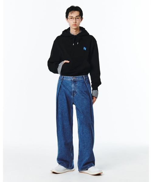 ADER error(アーダーエラー)の「ADER error/アーダーエラー/ONE LOGO HOODIE(パーカー・メンズ・ブラック・M/L/XL)」の8枚目の写真