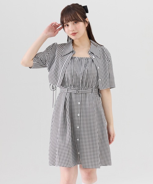 REDYAZEL（レディアゼル）の「半袖シャツ＆キャミワンピースセット（ワンピース・レディース・ブラック系その他/ネイビー/レッド系その他/ピンク・FREE）」の2枚目の写真