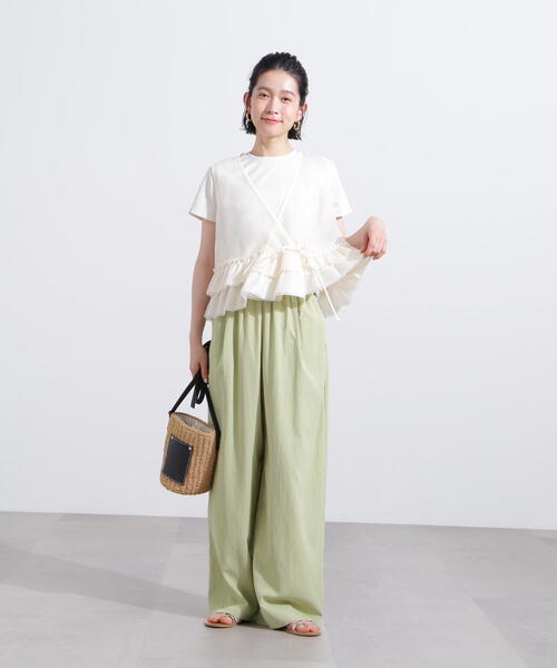 N.（N. Natural Beauty Basic）（エヌエヌナチュラルビューティーベーシック）の「ラメリブコンパクトＴ（Tシャツ/カットソー・レディース・オフホワイト/ブラック/イエロー/ブラウン・MEDIUM）」の10枚目の写真