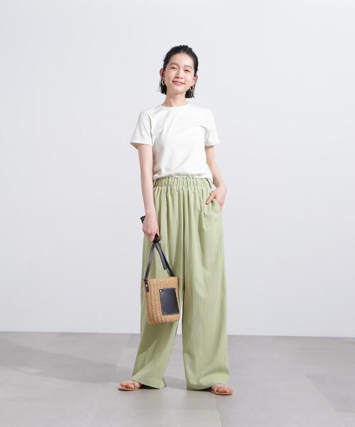 N.（N. Natural Beauty Basic）（エヌエヌナチュラルビューティーベーシック）の「ラメリブコンパクトＴ（Tシャツ/カットソー・レディース・オフホワイト/ブラック/イエロー/ブラウン・MEDIUM）」の11枚目の写真