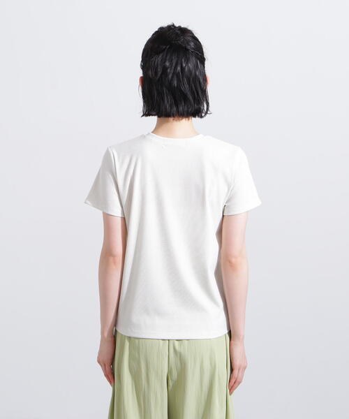 N.（N. Natural Beauty Basic）（エヌエヌナチュラルビューティーベーシック）の「ラメリブコンパクトＴ（Tシャツ/カットソー・レディース・オフホワイト/ブラック/イエロー/ブラウン・MEDIUM）」の14枚目の写真