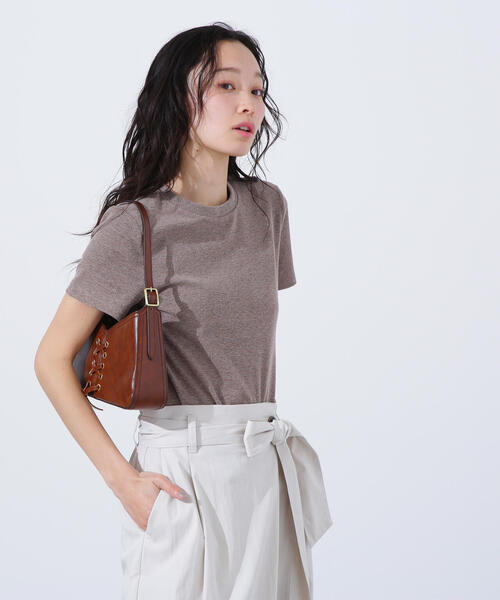 N.（N. Natural Beauty Basic）（エヌエヌナチュラルビューティーベーシック）の「ラメリブコンパクトＴ（Tシャツ/カットソー・レディース・オフホワイト/ブラック/イエロー/ブラウン・MEDIUM）」の22枚目の写真