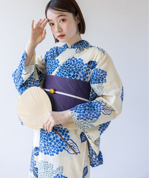 【ZOZO売切れ商品＊セール中】浴衣館グレース　こだわり浴衣5点セット　青・秋桜 セール】こだわり浴衣5点セット（浴衣）｜ゆかた館グレース（ユカタ