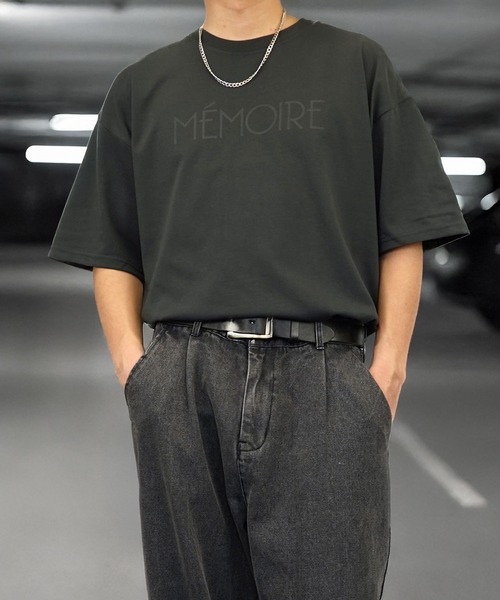 Burner（バーナー）の「【GROOVY STORE】箔プリント ワイドTシャツ（Tシャツ/カットソー・メンズ・ネイビー/ホワイト/ブラック/スミクロ・LL/M/L）」の3枚目の写真