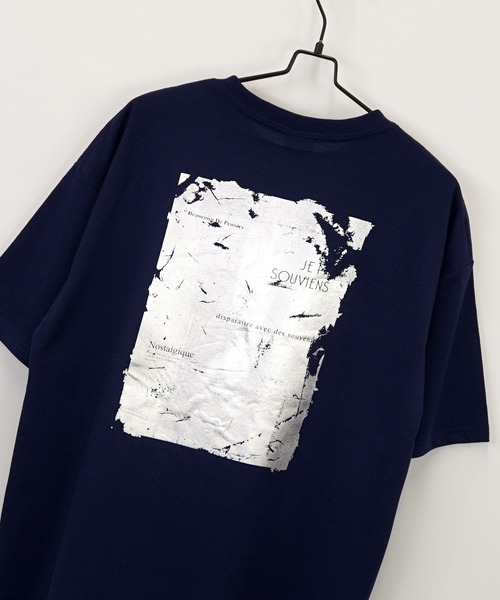 Burner（バーナー）の「【GROOVY STORE】箔プリント ワイドTシャツ（Tシャツ/カットソー・メンズ・ネイビー/ホワイト/ブラック/スミクロ・LL/M/L）」の12枚目の写真
