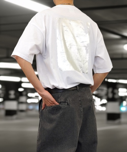 Burner（バーナー）の「【GROOVY STORE】箔プリント ワイドTシャツ（Tシャツ/カットソー・メンズ・ネイビー/ホワイト/ブラック/スミクロ・LL/M/L）」の15枚目の写真