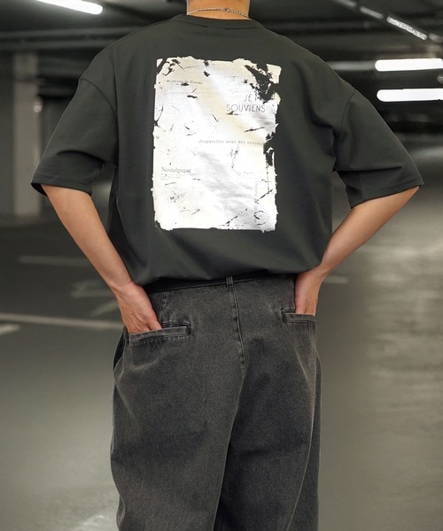 Burner（バーナー）の「【GROOVY STORE】箔プリント ワイドTシャツ（Tシャツ/カットソー・メンズ・ネイビー/ホワイト/ブラック/スミクロ・LL/M/L）」の20枚目の写真