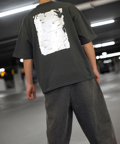 Burner（バーナー）の「【GROOVY STORE】箔プリント ワイドTシャツ（Tシャツ/カットソー・メンズ・ネイビー/ホワイト/ブラック/スミクロ・LL/M/L）」の21枚目の写真