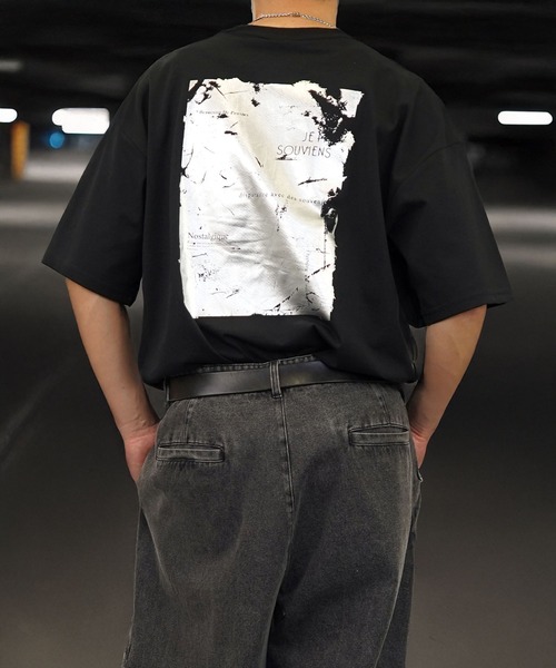 Burner（バーナー）の「【GROOVY STORE】箔プリント ワイドTシャツ（Tシャツ/カットソー・メンズ・ネイビー/ホワイト/ブラック/スミクロ・LL/M/L）」の18枚目の写真