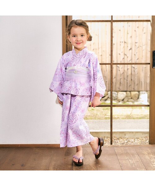 apres les cours(アプレレクール)の「ビーズ帯かざり_アプレのはんなり浴衣&甚平(和装小物・キッズ・サックスブルー/オフホワイト・FREE)」の12枚目の写真