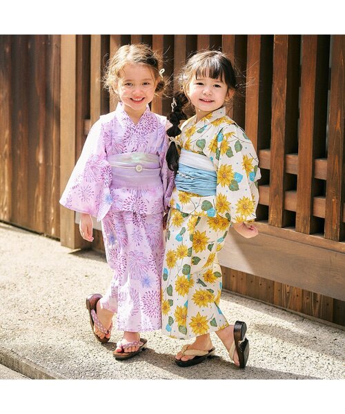 apres les cours(アプレレクール)の「ビーズ帯かざり_アプレのはんなり浴衣&甚平(和装小物・キッズ・サックスブルー/オフホワイト・FREE)」の10枚目の写真