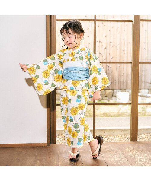 apres les cours(アプレレクール)の「ビーズ帯かざり_アプレのはんなり浴衣&甚平(和装小物・キッズ・サックスブルー/オフホワイト・FREE)」の8枚目の写真