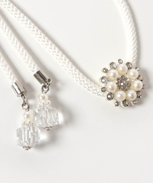 apres les cours(アプレレクール)の「ビーズ帯かざり_アプレのはんなり浴衣&甚平(和装小物・キッズ・サックスブルー/オフホワイト・FREE)」の4枚目の写真