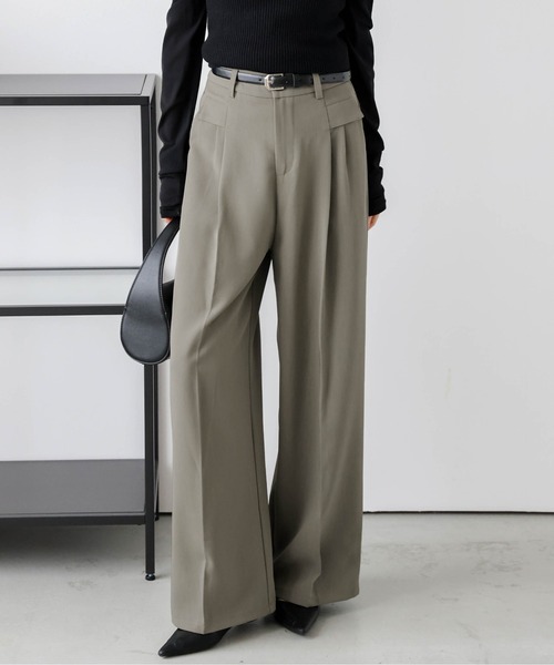 Lajour(ラジュール)の「【日本製】タックワイドパンツ(その他パンツ・レディース・ホワイト/カーキ/ブラック・M/L)」の16枚目の写真
