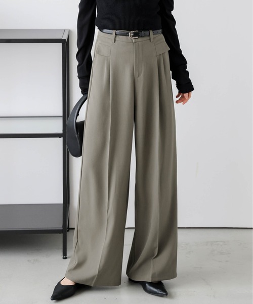 Lajour(ラジュール)の「【日本製】タックワイドパンツ(その他パンツ・レディース・ホワイト/カーキ/ブラック・M/L)」の18枚目の写真