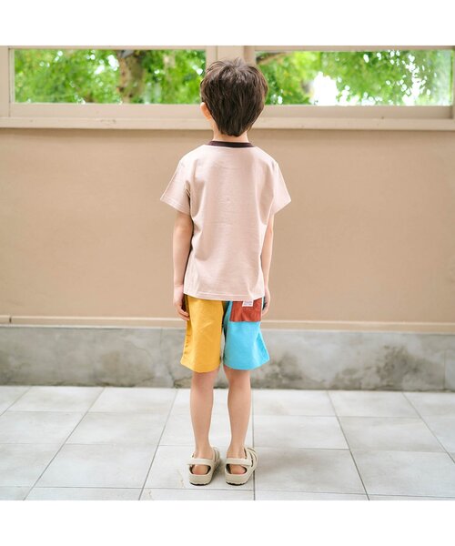 apres les cours(アプレレクール)の「水陸両用バイカラー・刺繍ハーフパンツ(その他パンツ・キッズ・グレー/アイボリー/マルチ・130/120/110/100/80/90)」の13枚目の写真