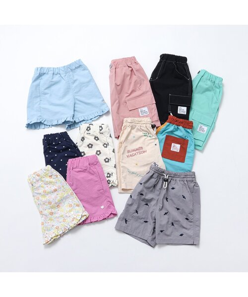 apres les cours(アプレレクール)の「水陸両用バイカラー・刺繍ハーフパンツ(その他パンツ・キッズ・グレー/アイボリー/マルチ・130/120/110/100/80/90)」の8枚目の写真