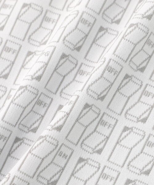 PEARLY GATES - 新品 パーリーゲイツ 幾何リンクスジャガード半袖ハイネックカットソー(5)L/白 セール】【PEARLY GATES】Puジャガード半袖ハイネックカットソー