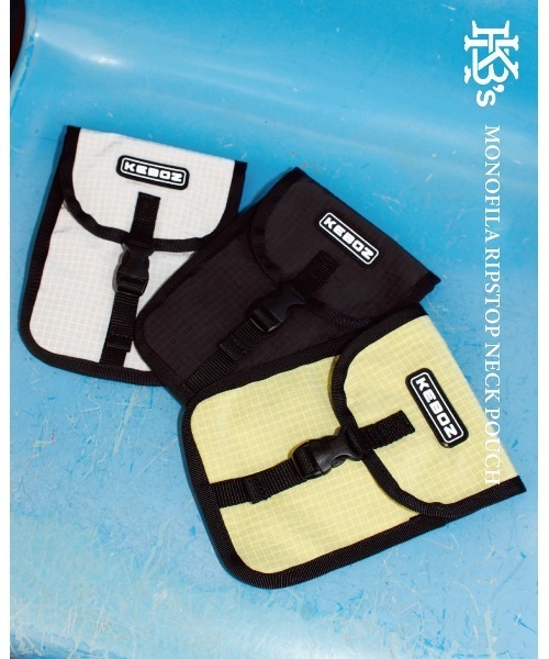 KEBOZ（ケボズ）の「MONOFILA RIPSTOP NECK POUCH（ポーチ・メンズ・ブラック/イエロー/ホワイト・FREE）」の13枚目の写真