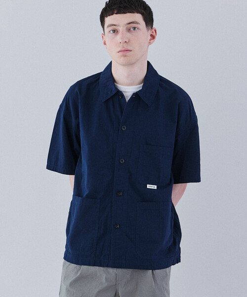 DANTON | コットン 半袖カバーオールシャツ MEN（シャツ
