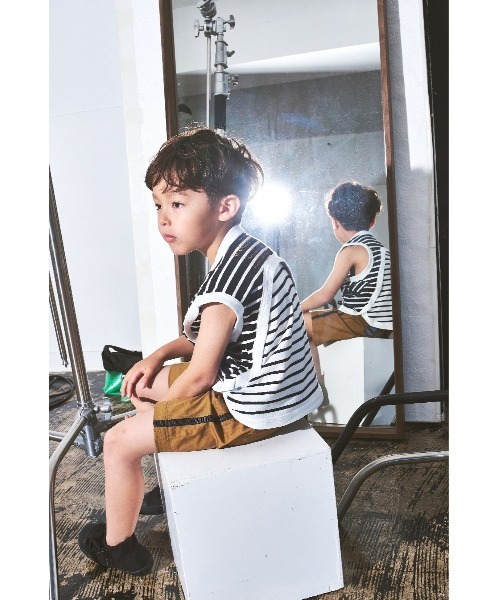 maarook(マルーク)の「ツイルストレッチラインショートパンツ(その他パンツ・キッズ・グリーン/ベージュ・130cm/120cm/110cm)」の3枚目の写真