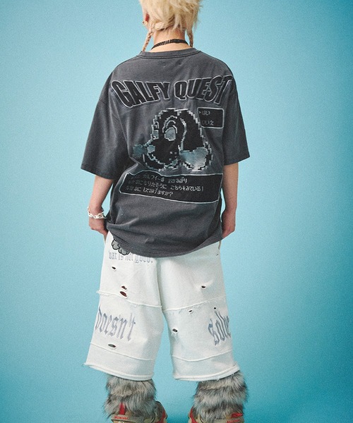 GALFY（ガルフィー）の「『GALFY/ガルフィー』病みに染まりし反戦パンツ【Z】（スウェットパンツ・レディース・ブラック系1/ブラック/ホワイト・L/XL）」の17枚目の写真