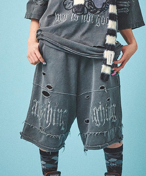 GALFY（ガルフィー）の「『GALFY/ガルフィー』病みに染まりし反戦パンツ【Z】（スウェットパンツ・レディース・ブラック系1/ブラック/ホワイト・L/XL）」の13枚目の写真