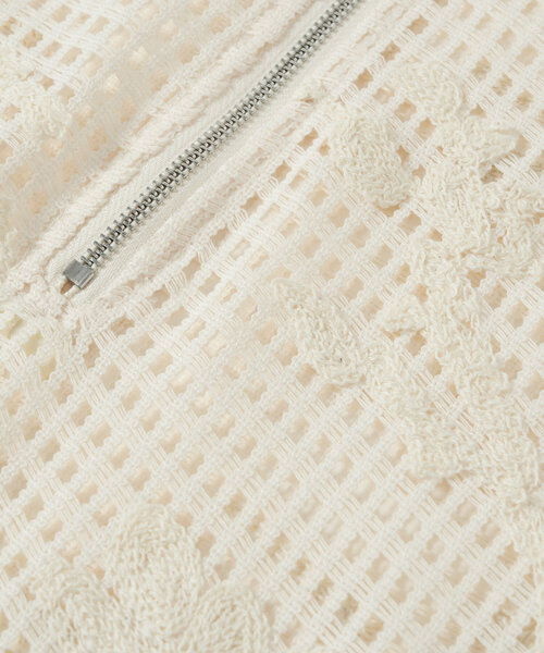 un dix cors(アンディコール)の「《程よい透け感》格子レースZIP付シャツ(シャツ/ブラウス・レディース・ホワイト系その他/ブラック・FREE)」の18枚目の写真