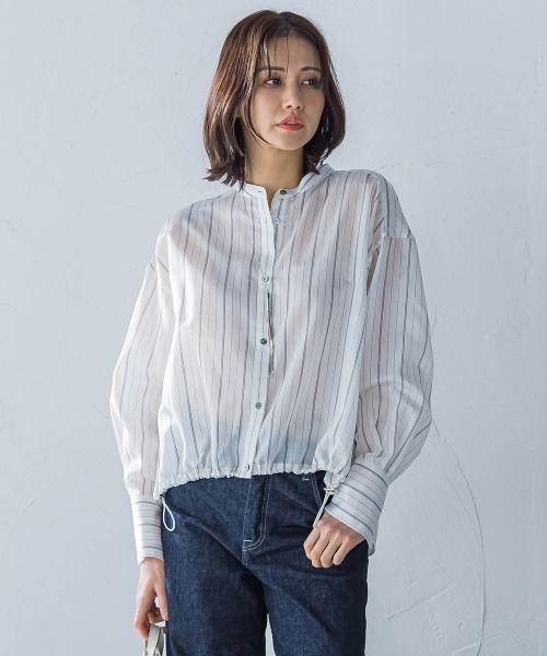LAUTREAMONT(ロートレアモン)の「シアードロストシャツ≪洗濯機で洗える≫(シャツ/ブラウス・レディース・ピンク/ブルー/ホワイト系その他/グリーン系その他/ピンク系その他・9号)」の1枚目の写真