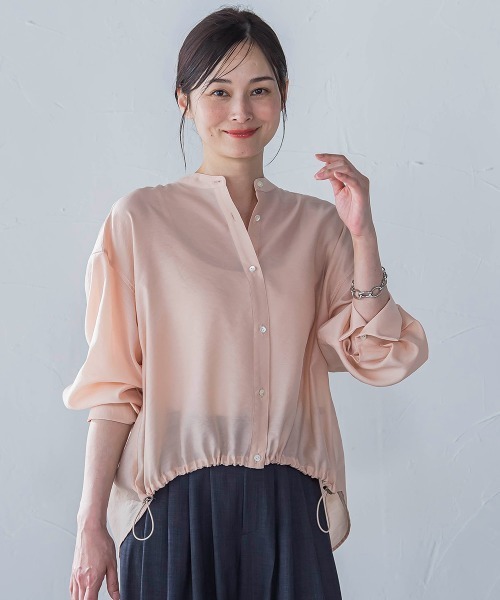 LAUTREAMONT(ロートレアモン)の「シアードロストシャツ≪洗濯機で洗える≫(シャツ/ブラウス・レディース・ピンク/ブルー/ホワイト系その他/グリーン系その他/ピンク系その他・9号)」の4枚目の写真