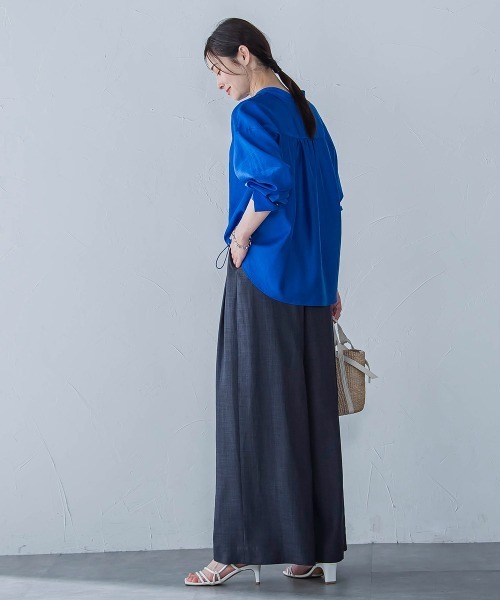 LAUTREAMONT(ロートレアモン)の「シアードロストシャツ≪洗濯機で洗える≫(シャツ/ブラウス・レディース・ピンク/ブルー/ホワイト系その他/グリーン系その他/ピンク系その他・9号)」の17枚目の写真