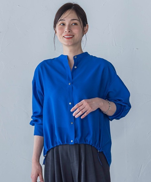 LAUTREAMONT(ロートレアモン)の「シアードロストシャツ≪洗濯機で洗える≫(シャツ/ブラウス・レディース・ピンク/ブルー/ホワイト系その他/グリーン系その他/ピンク系その他・9号)」の16枚目の写真