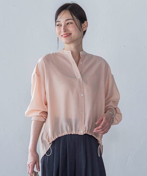 LAUTREAMONT(ロートレアモン)の「シアードロストシャツ≪洗濯機で洗える≫(シャツ/ブラウス・レディース・ピンク/ブルー/ホワイト系その他/グリーン系その他/ピンク系その他・9号)」の9枚目の写真