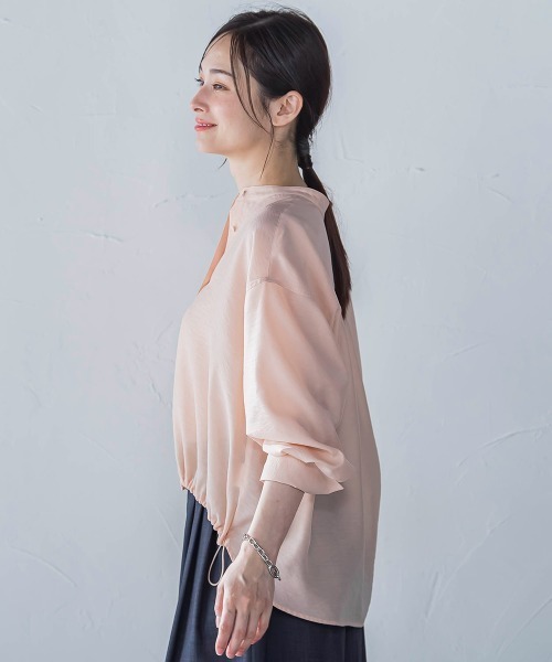 LAUTREAMONT(ロートレアモン)の「シアードロストシャツ≪洗濯機で洗える≫(シャツ/ブラウス・レディース・ピンク/ブルー/ホワイト系その他/グリーン系その他/ピンク系その他・9号)」の7枚目の写真