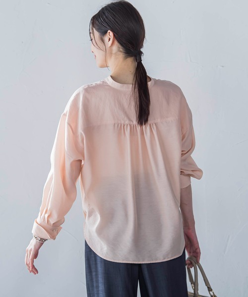 LAUTREAMONT(ロートレアモン)の「シアードロストシャツ≪洗濯機で洗える≫(シャツ/ブラウス・レディース・ピンク/ブルー/ホワイト系その他/グリーン系その他/ピンク系その他・9号)」の6枚目の写真