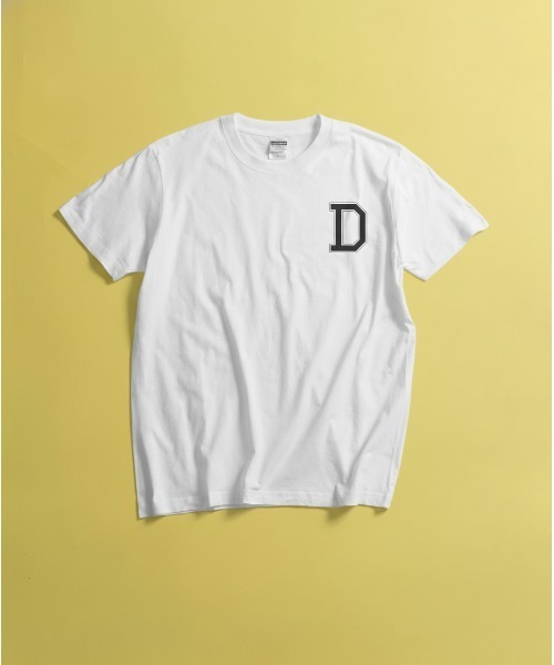 minius(ミニウス)の「【Alphabet 】オリジナルアルファベットデザイン アメカジカレッジロゴプリント半袖ホワイトTシャツ(Tシャツ/カットソー・メンズ・A/B/C/D/E/F/G/H/I/J/K/L/M/N/O/P/Q/R/S/T/U/V/W/X/Y/Z・SMALL/MEDIUM/LARGE/X-LARGE)」の4枚目の写真