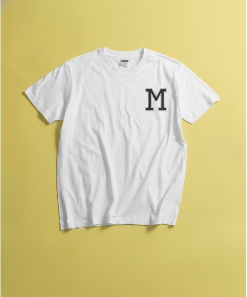 minius(ミニウス)の「【Alphabet 】オリジナルアルファベットデザイン アメカジカレッジロゴプリント半袖ホワイトTシャツ(Tシャツ/カットソー・メンズ・A/B/C/D/E/F/G/H/I/J/K/L/M/N/O/P/Q/R/S/T/U/V/W/X/Y/Z・SMALL/MEDIUM/LARGE/X-LARGE)」の13枚目の写真