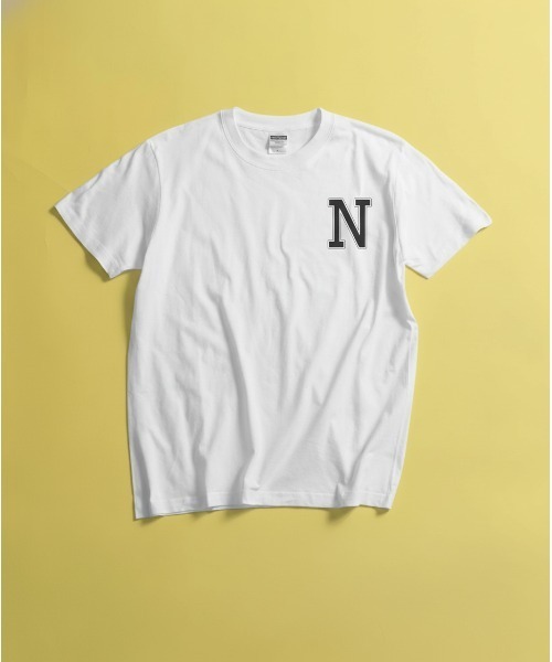 minius(ミニウス)の「【Alphabet 】オリジナルアルファベットデザイン アメカジカレッジロゴプリント半袖ホワイトTシャツ(Tシャツ/カットソー・メンズ・A/B/C/D/E/F/G/H/I/J/K/L/M/N/O/P/Q/R/S/T/U/V/W/X/Y/Z・SMALL/MEDIUM/LARGE/X-LARGE)」の14枚目の写真